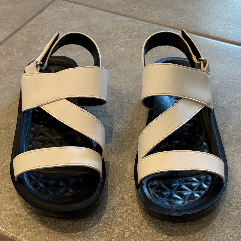 Aerothotic Women’s Comfort Walking Sandals White Black EU 40